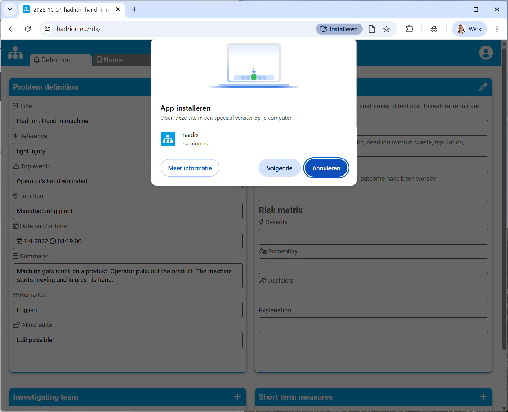 Install web-app